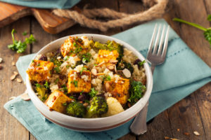 tofu com quinoa