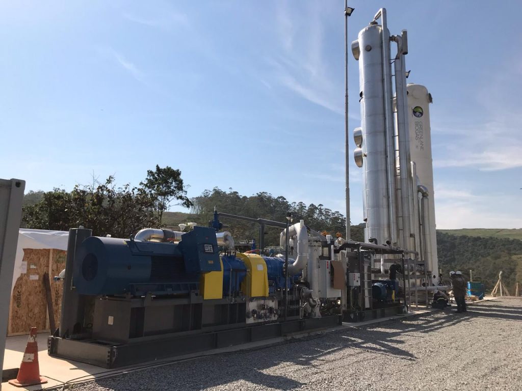 Instalações da ZEG Biogás para produção do GasBio em aterro sanitário