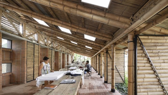construção com bambu