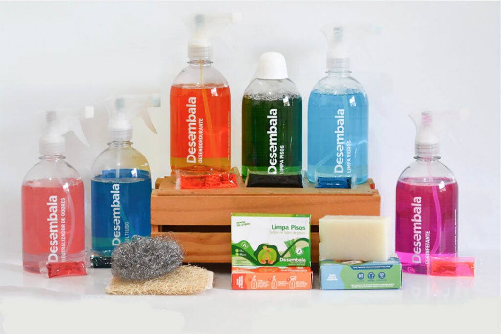 produtos de limpeza ecológicos em sachês