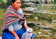 sabão limpa água rios Peru
