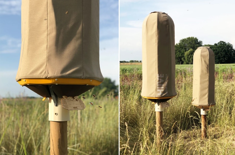 Designer projeta casa para abelhas que imita tronco de árvore