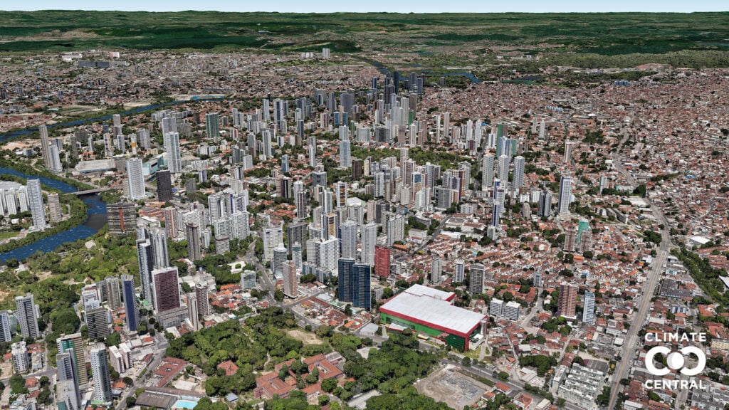 Efeito do aumento do nivel do mar em Recife