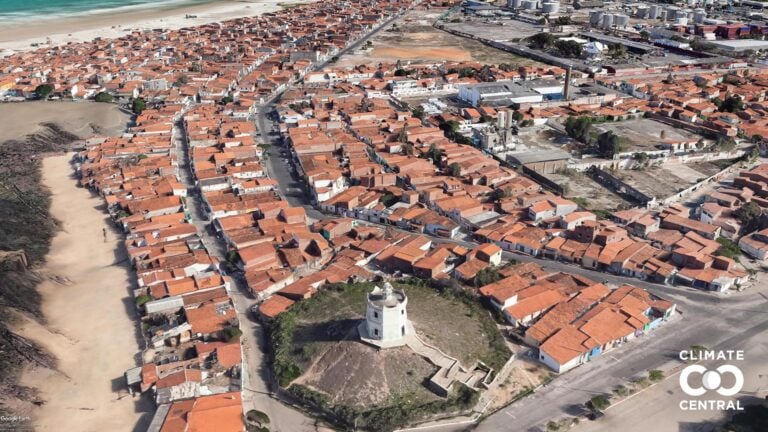 Aumento do nivel do mar no Farol de Mucuripe, Fortaleza