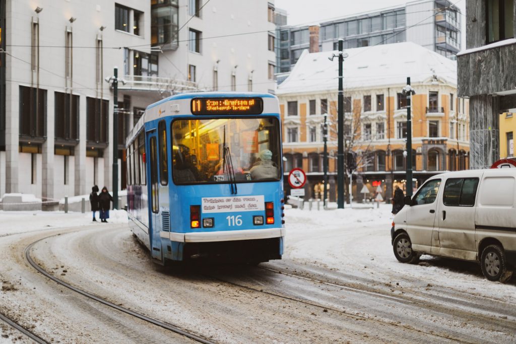 oslo ônibus neve