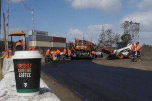 asfalto copo de café