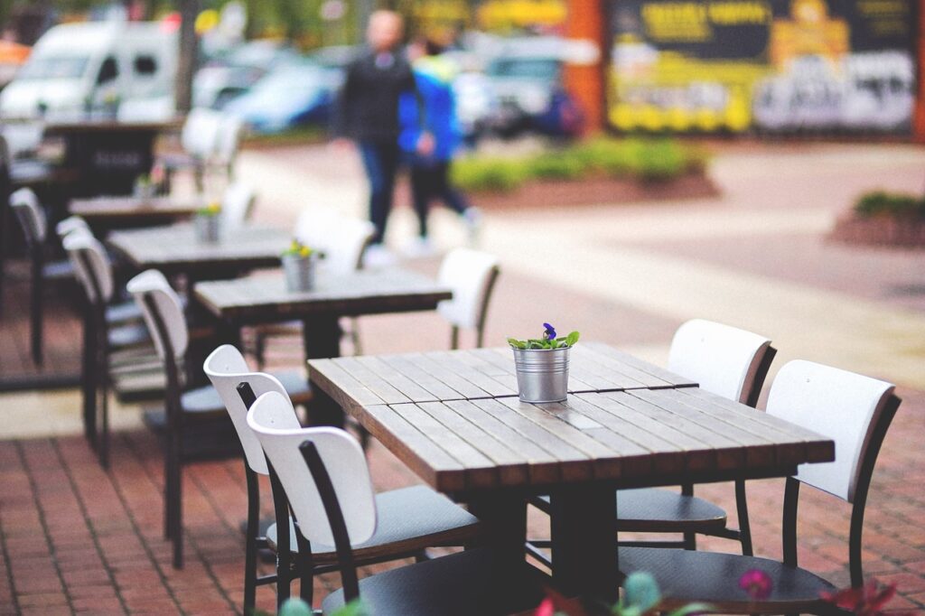 mesas restaurante calçada