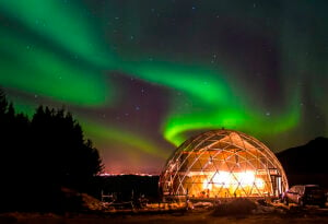 casa domo aurora boreal