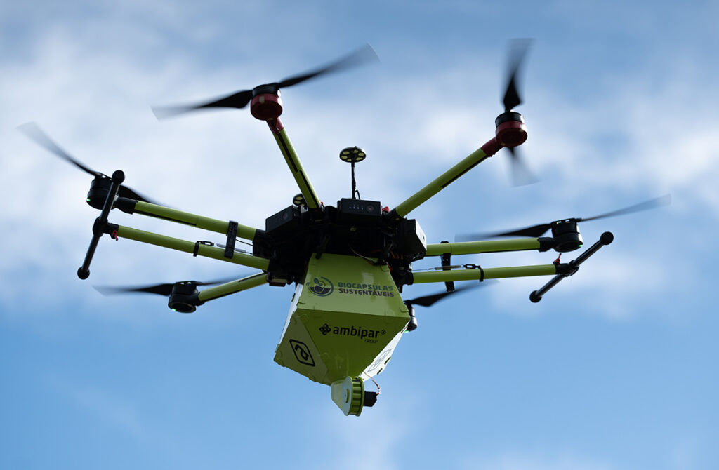 drone capsulas de semente