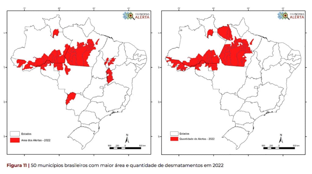 desmatamento no Brasil municípios