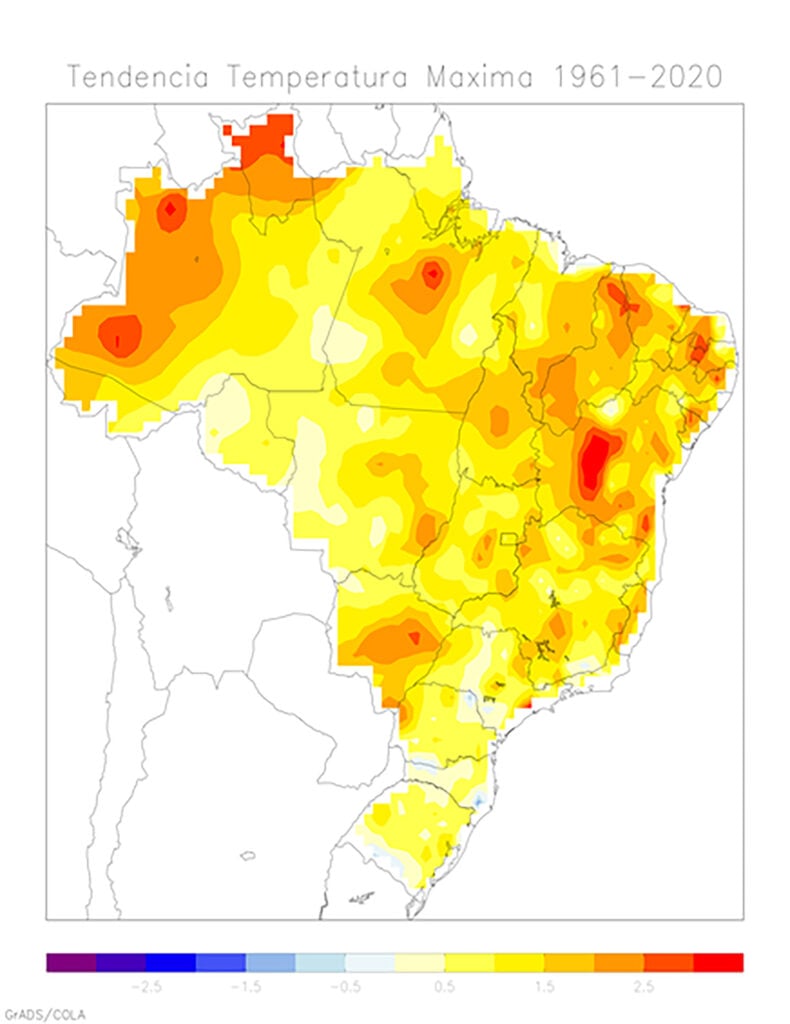 temperaturas máximas brasil