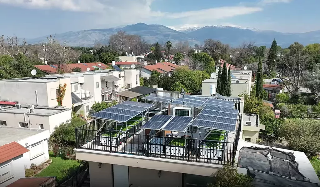 kit de jardín con paneles solares