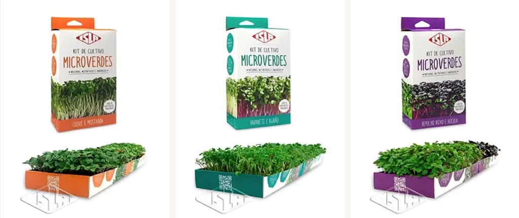 kits plantio microverdes microgreens