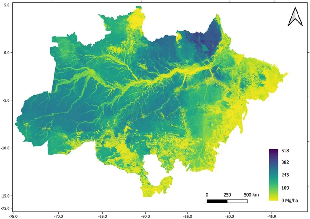 mapa biomassa amazônia