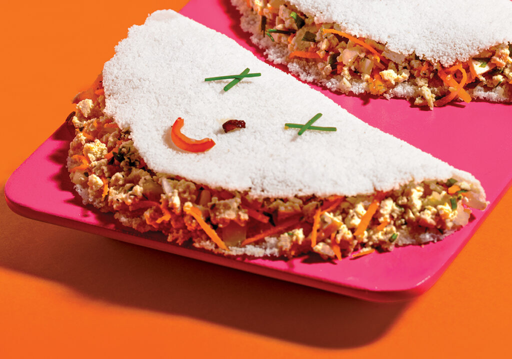 tapioca com ricota de tofu
