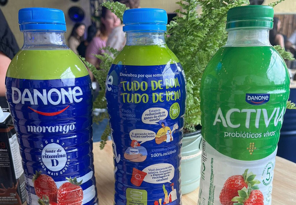 garrafas PET transparente para iogurte