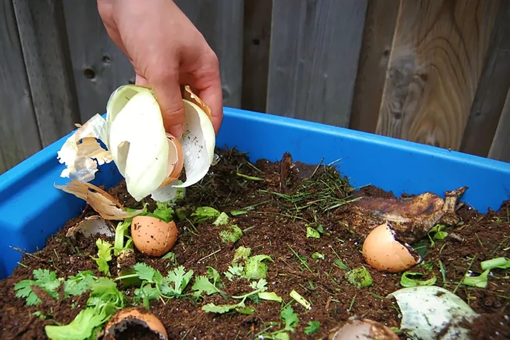 composteira com caixas de plástico