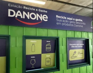troca de recicláveis por desconto em produtos Danone