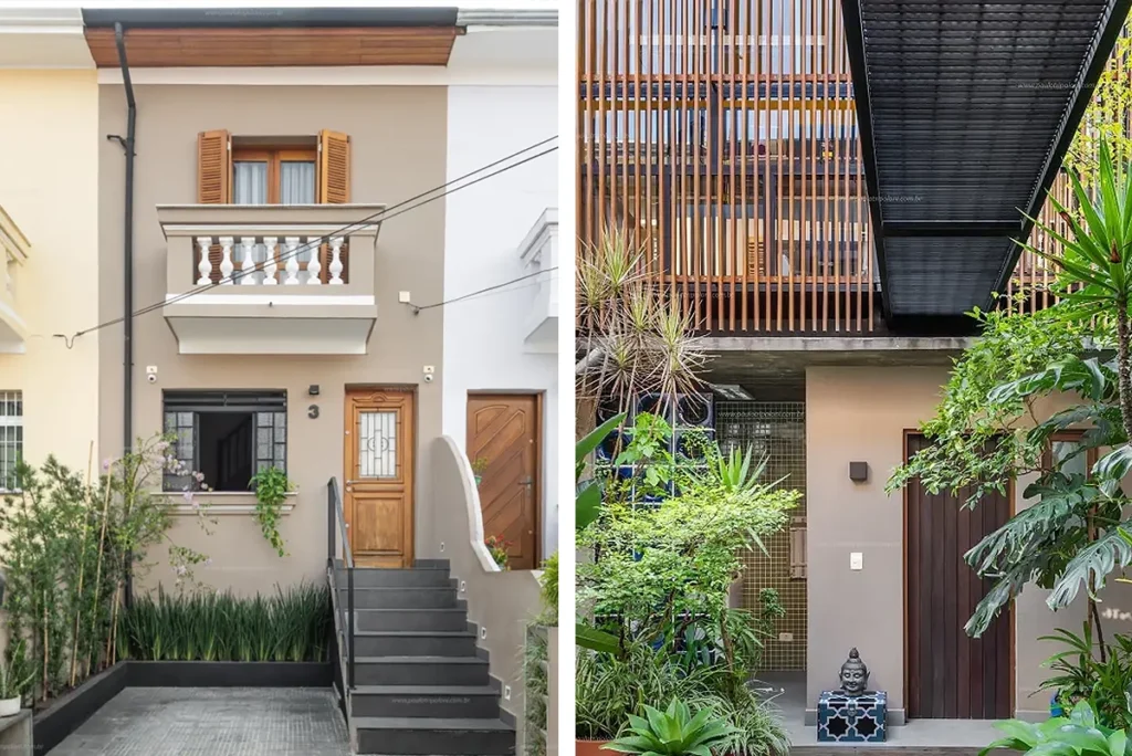 casa em terreno estreito