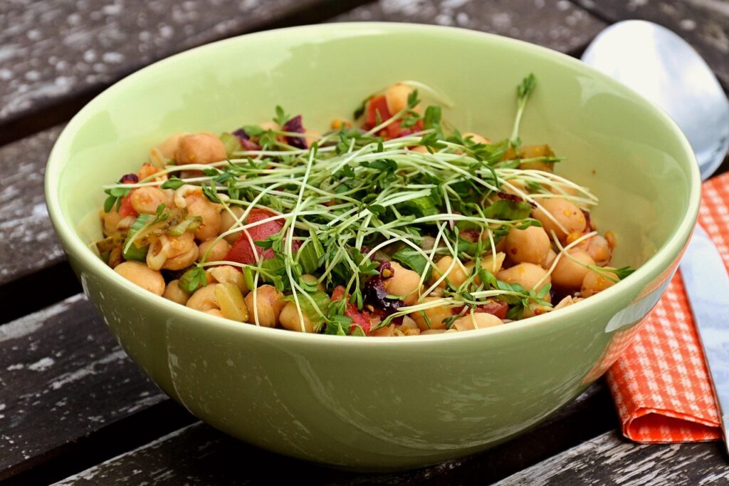 grão de bico prato vegan