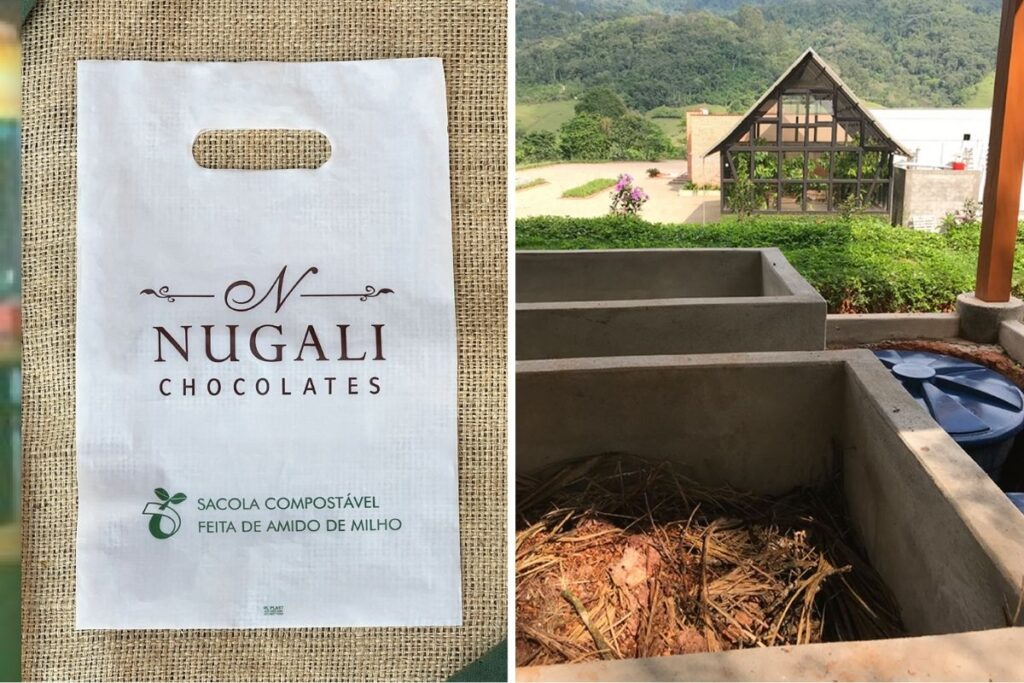 resíduos chocolate