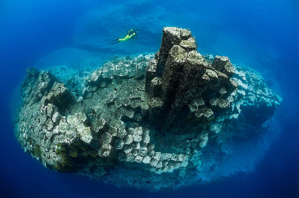 mergulhados fundo do mar
