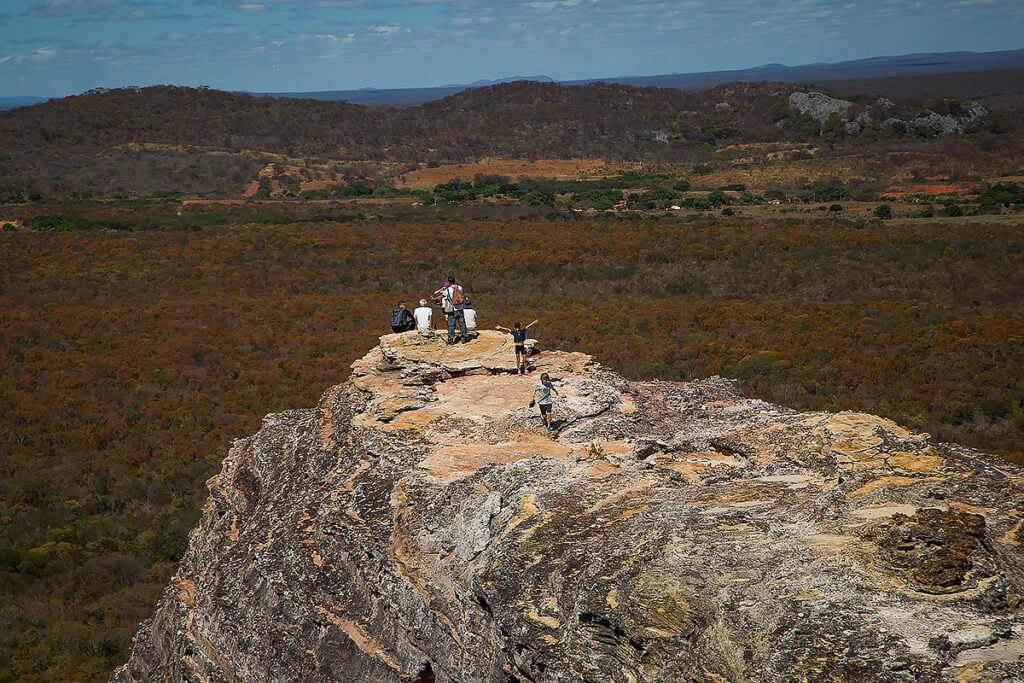 pessoas no Parque Nacional da Serra da Capivara