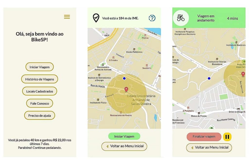 aplicativo do programa Bike SP