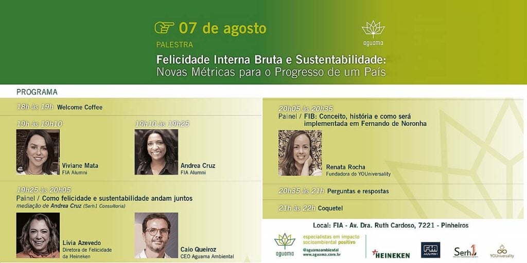 palestra sobre o Índice de Felicidade Interna Bruta
