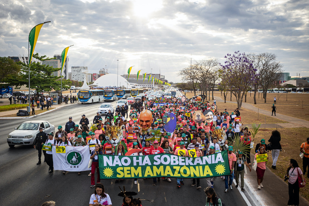 protesto em Brasilia Carta da Sociobiodiversidade