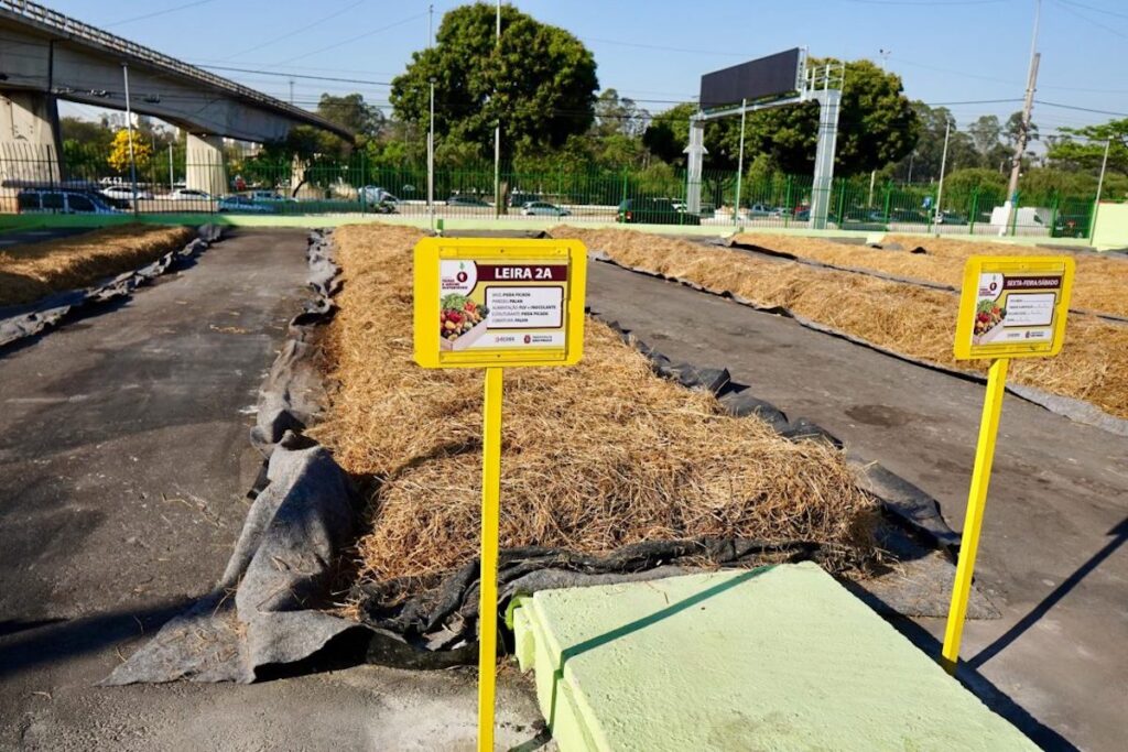 leiras de compostagem