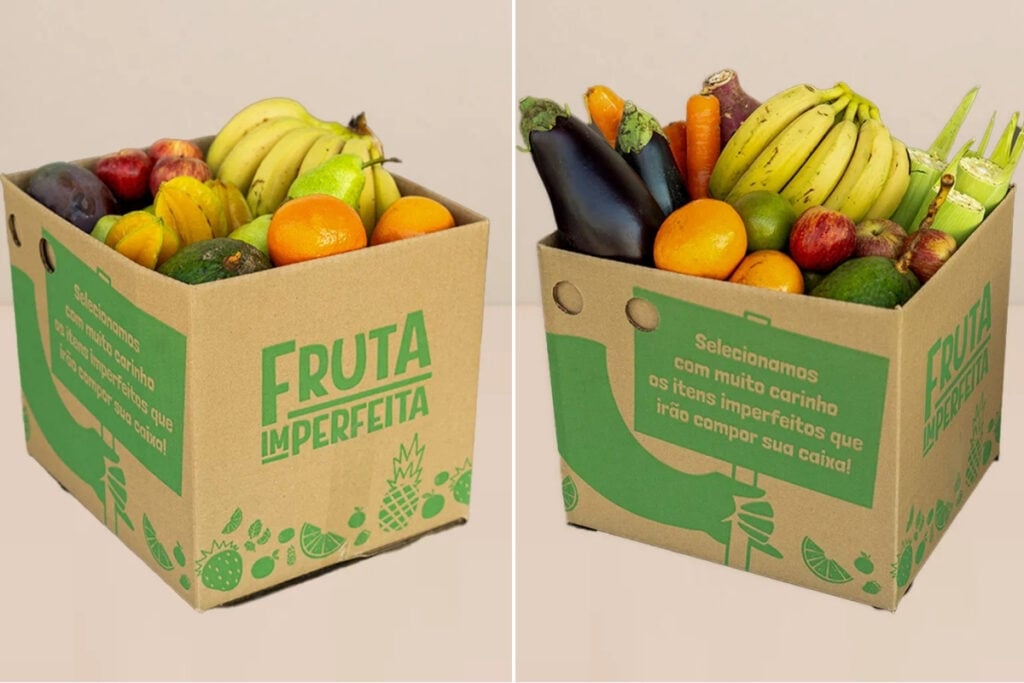 cestas de alimentos da Fruta Imperfeita