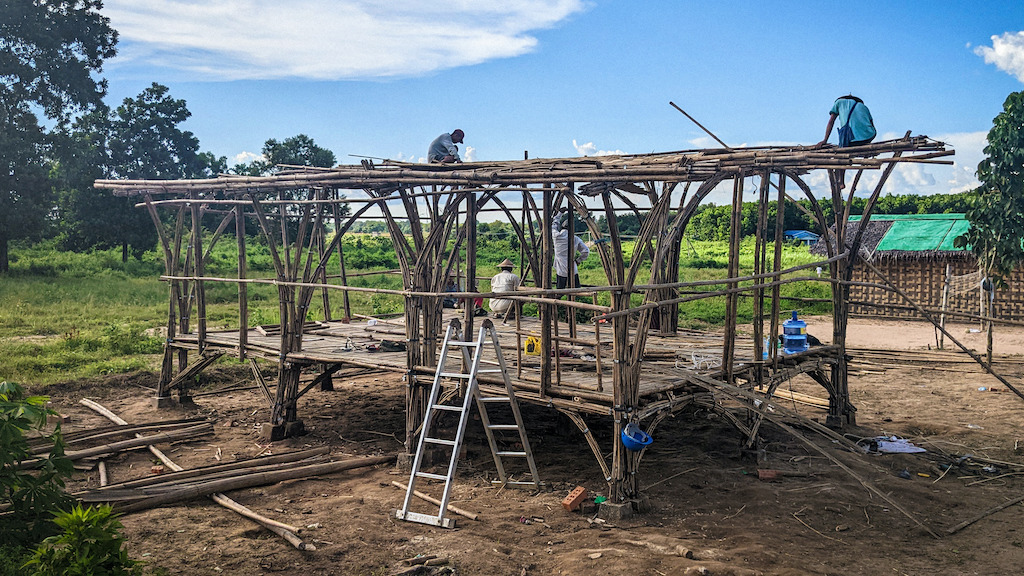 moradia de bambu