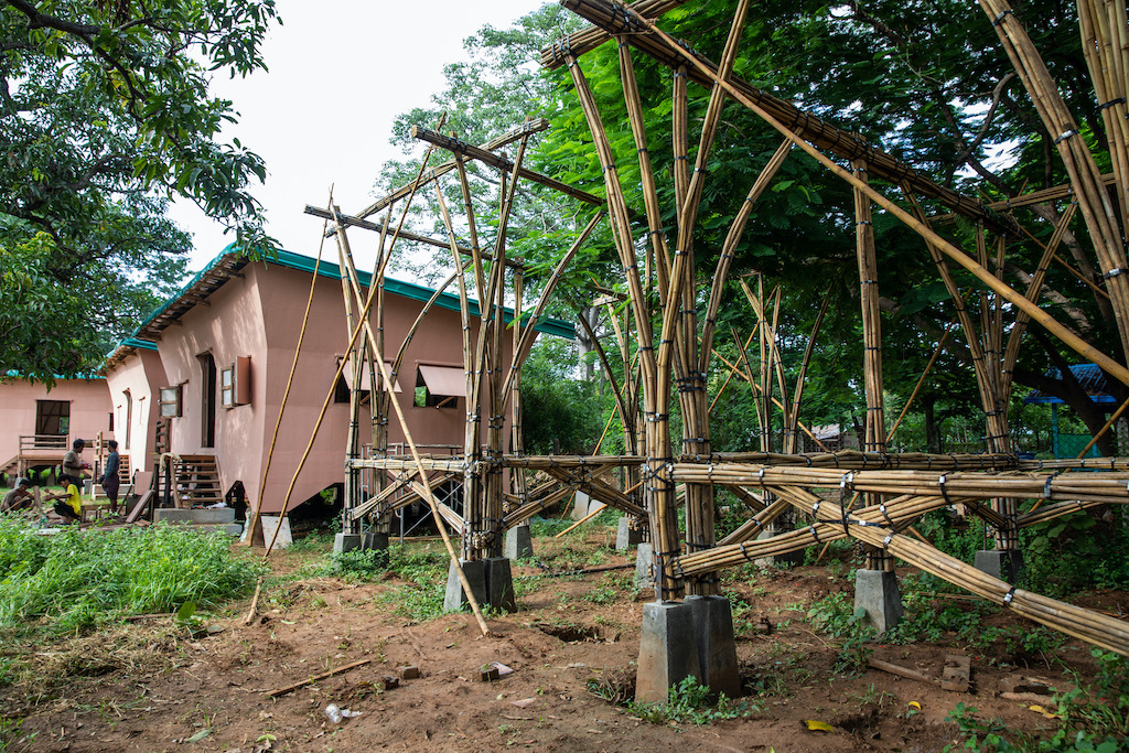 moradia de bambu