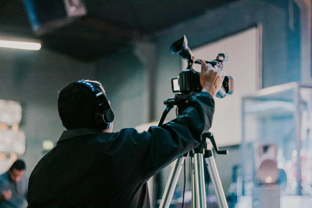 gravação audiovisual câmera filmagem