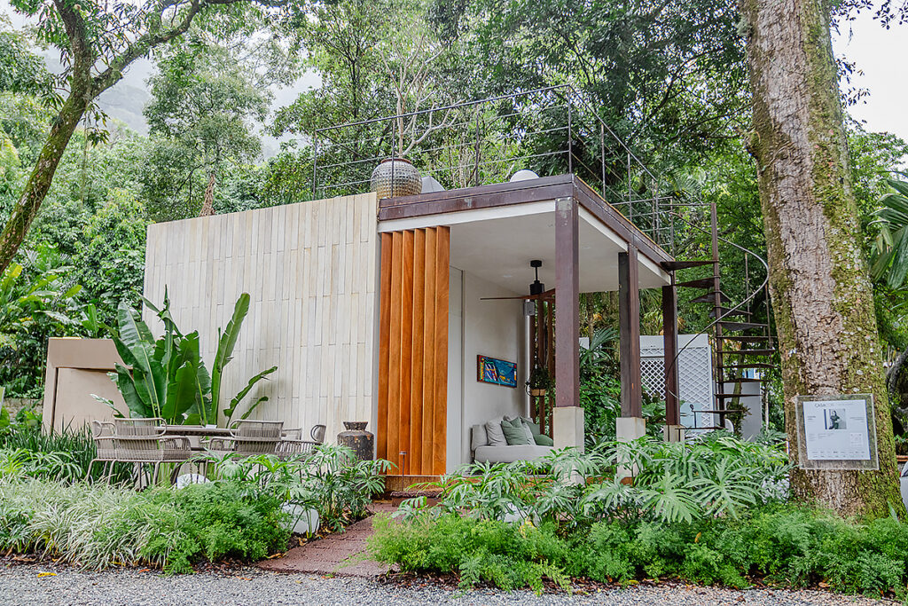 Construção sustentável modular natureza