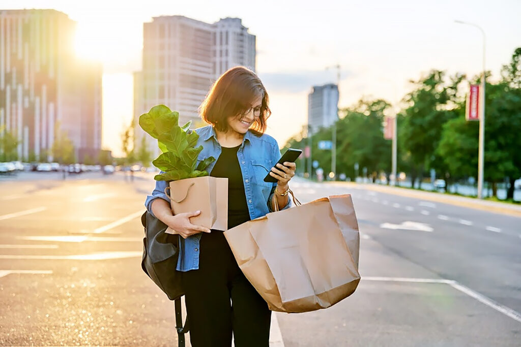 mulher ecobags compras