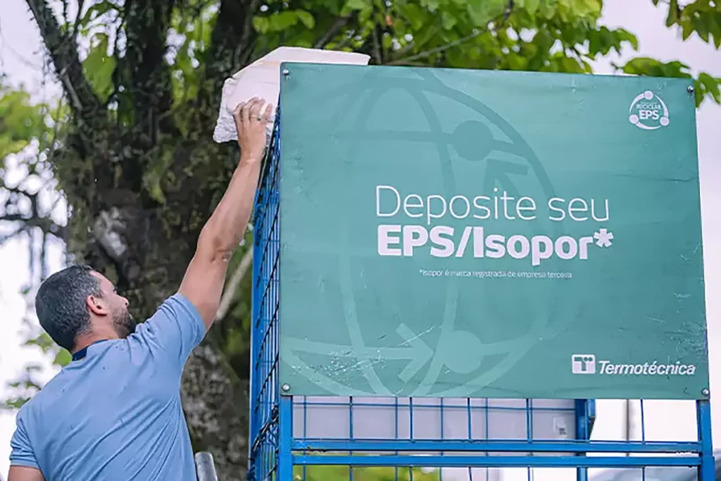 descarte de isopor para recilcagem