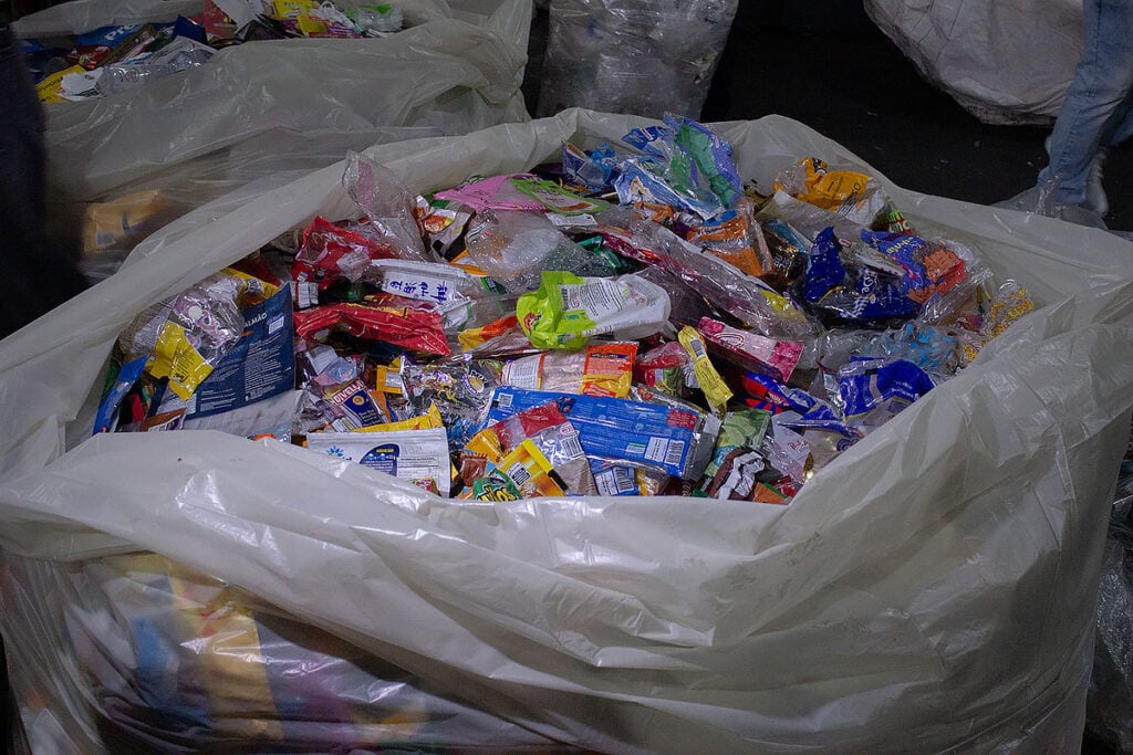 rejeito em cooperativa de reciclagem
