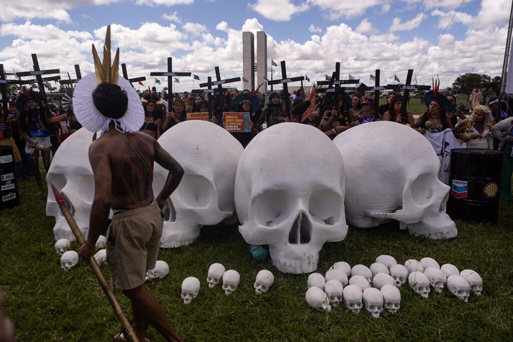 protesto contra mineração