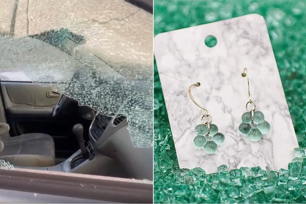 vidro de carro vira jóia