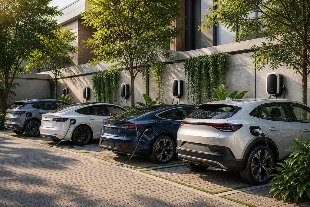 veículos eletrificados carga carros