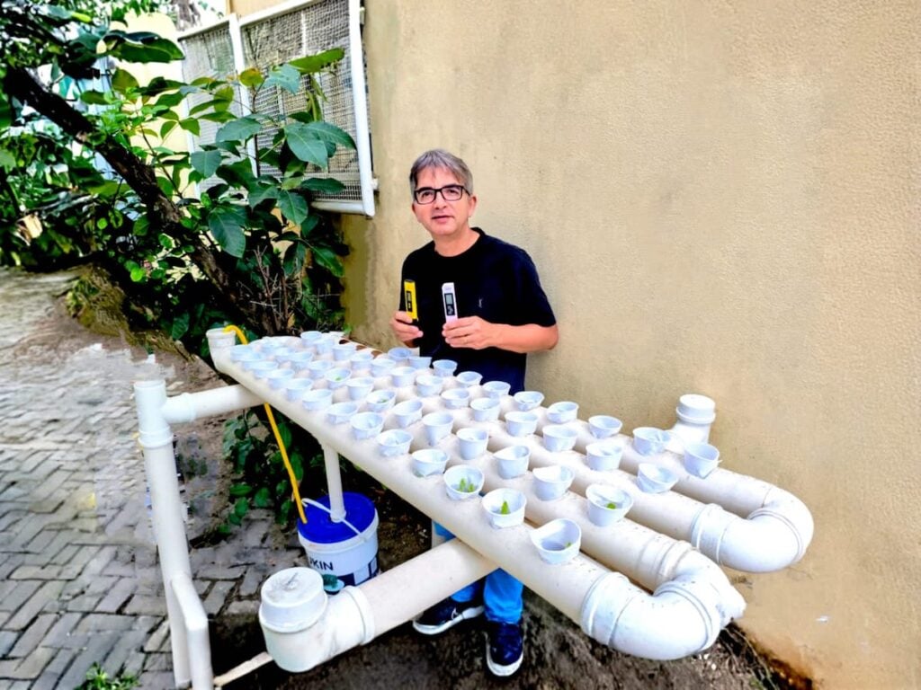 Horta hidropônica